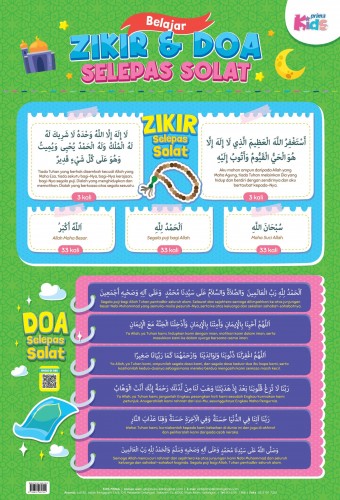 Poster Belajar Zikir & Doa Selepas Solat