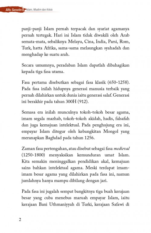 Alfu Sanatin II: Islam, Muslim dan Krisis