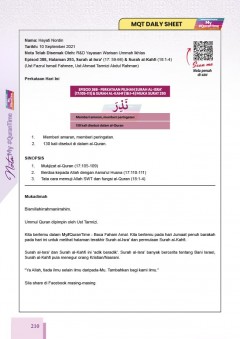 MQT15 Nota My #Qurantime Juzuk 15